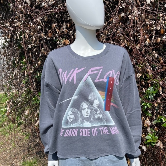 NWT Pink Floyd Dark Side Of The Moon Lightweight Sweatshirt Large - Picture 1 of 10
